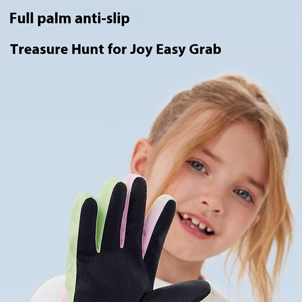 GOLOVEJOY DRST39 1 Pair Winter Ski Gloves for 8-12 Years Kids Waterproof Windproof Snow Mittens Size M
