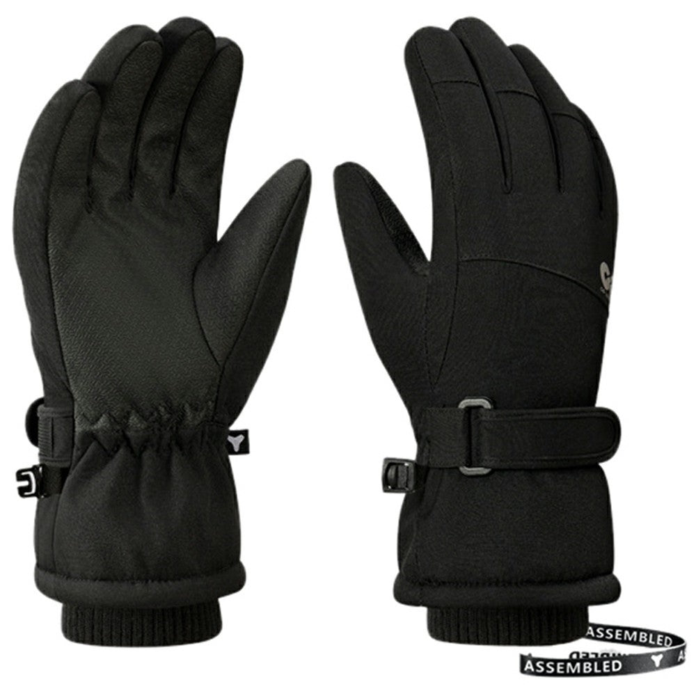 GOLOVEJOY DRST39 1 Pair Winter Ski Gloves for 8-12 Years Kids Waterproof Windproof Snow Mittens Size M