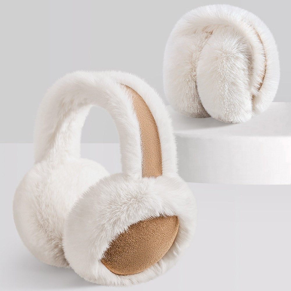 GOLOVEJOY DEZ47 Foldable Suede Fabric Ear Muffs Winter Fluffy Earmuffs Windproof Ear Warmers