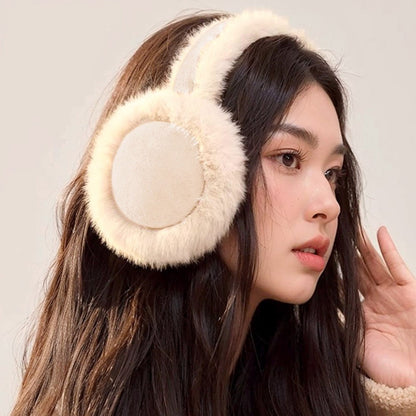 GOLOVEJOY DEZ47 Foldable Suede Fabric Ear Muffs Winter Fluffy Earmuffs Windproof Ear Warmers