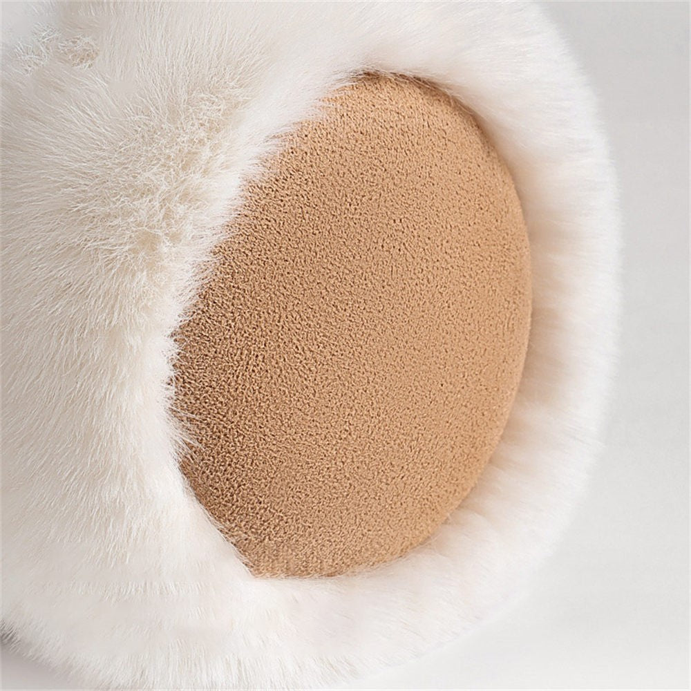 GOLOVEJOY DEZ47 Foldable Suede Fabric Ear Muffs Winter Fluffy Earmuffs Windproof Ear Warmers