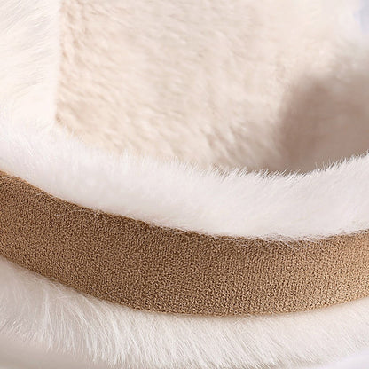 GOLOVEJOY DEZ47 Foldable Suede Fabric Ear Muffs Winter Fluffy Earmuffs Windproof Ear Warmers