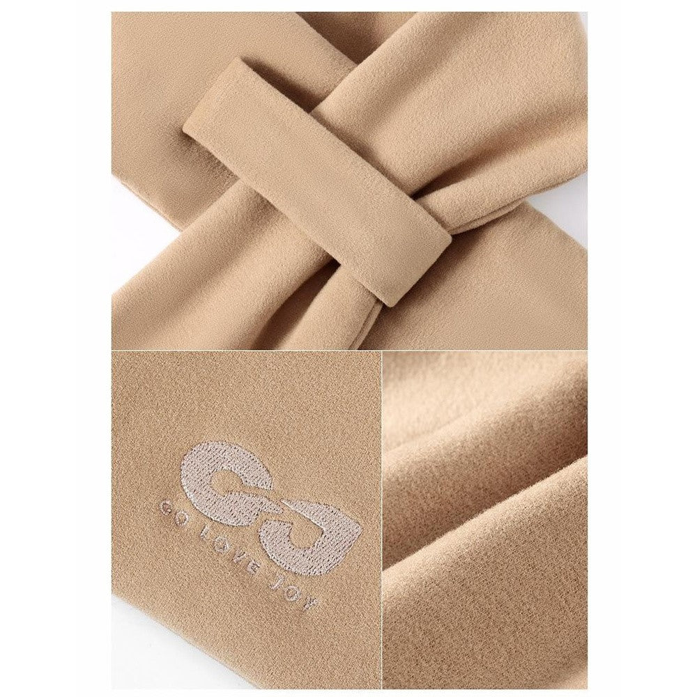 GOLOVEJOY DWJ56 82cm Winter Outdoor Retro Thermal Fleece Embroidered Scarf Windproof Neck Warmer