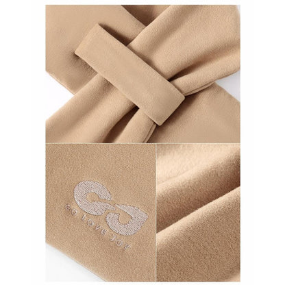 GOLOVEJOY DWJ56 82cm Winter Outdoor Retro Thermal Fleece Embroidered Scarf Windproof Neck Warmer