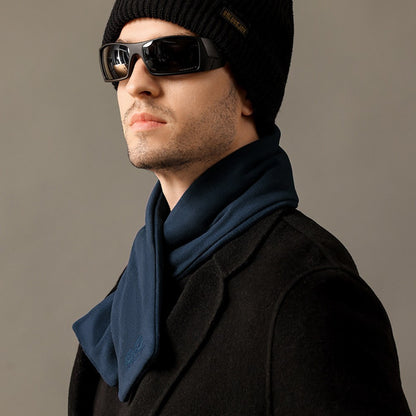 GOLOVEJOY DWJ56 82cm Winter Outdoor Retro Thermal Fleece Embroidered Scarf Windproof Neck Warmer