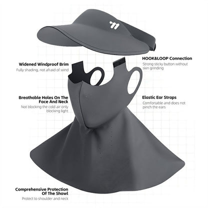 WEST BIKING YP0201467 Summer Sun Protection Detachable Sun Hat Face Shoulder Cover for Cycling Hiking Fishing Outdoor Sports