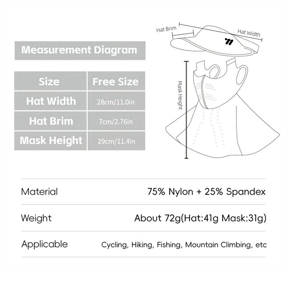 WEST BIKING YP0201467 Summer Sun Protection Detachable Sun Hat Face Shoulder Cover for Cycling Hiking Fishing Outdoor Sports