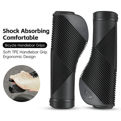 WEST BIKING YP0804084 1 Pair Bicycle Handlebar Grips Shock Absorbing Anti Slip MTB Bike Lock-On Grips
