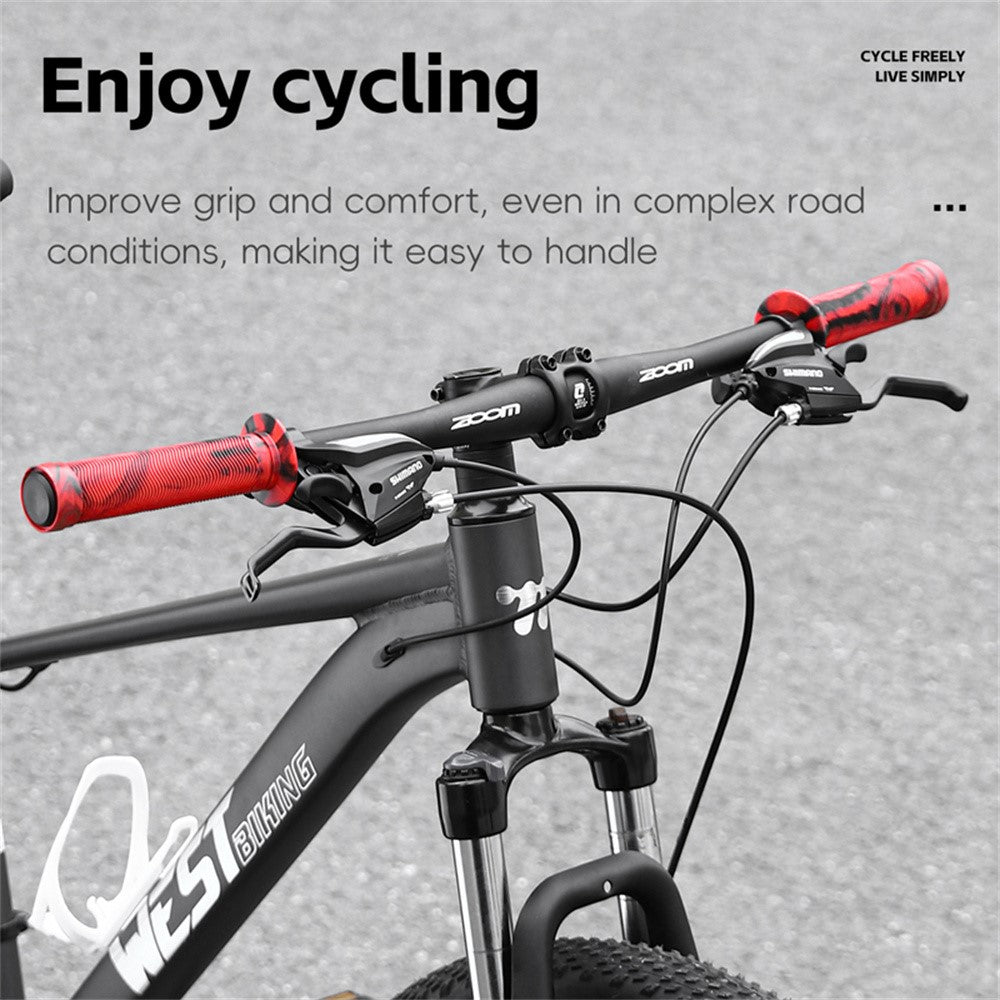 WEST BIKING 1 Pair Mountain Bike Handlebar Grips Cycling Anti Slip Soft Rubber Grips