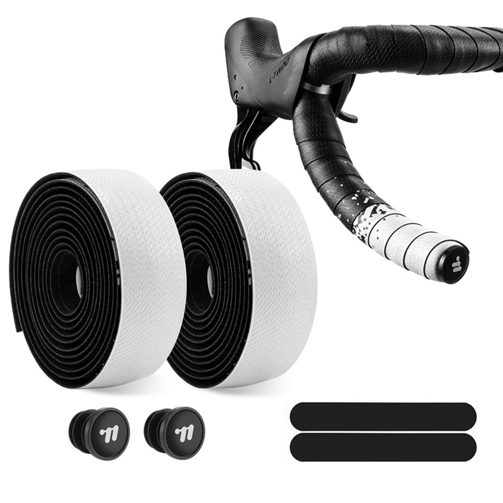 WEST BIKING YP0804093 1 Pair Bicycle Handlebar Tape Gradient PU + EVA Anti Slip Shock Absorbing Bike Grip Straps