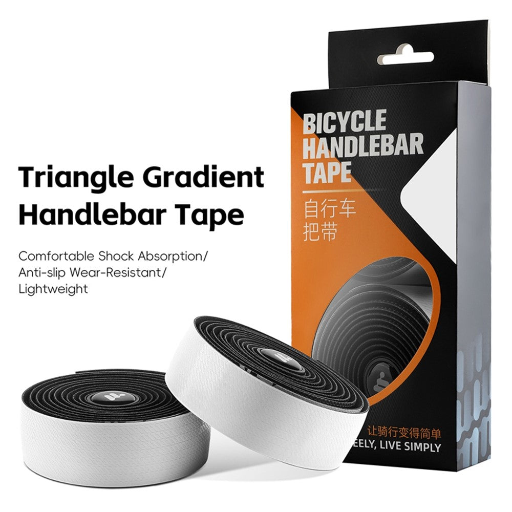 WEST BIKING YP0804093 1 Pair Bicycle Handlebar Tape Gradient PU + EVA Anti Slip Shock Absorbing Bike Grip Straps