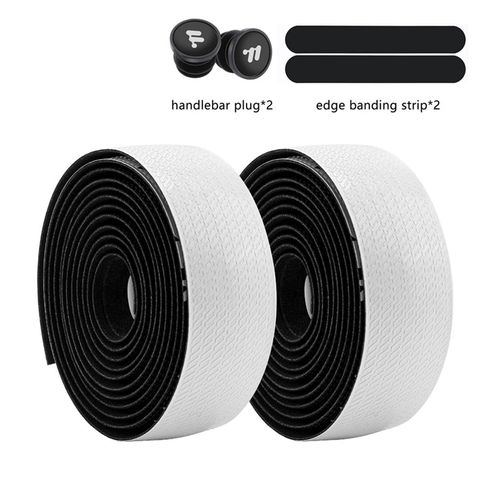 WEST BIKING YP0804093 1 Pair Bicycle Handlebar Tape Gradient PU + EVA Anti Slip Shock Absorbing Bike Grip Straps
