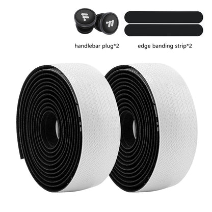 WEST BIKING YP0804093 1 Pair Bicycle Handlebar Tape Gradient PU + EVA Anti Slip Shock Absorbing Bike Grip Straps