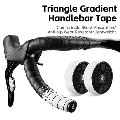 WEST BIKING YP0804093 1 Pair Bicycle Handlebar Tape Gradient PU + EVA Anti Slip Shock Absorbing Bike Grip Straps