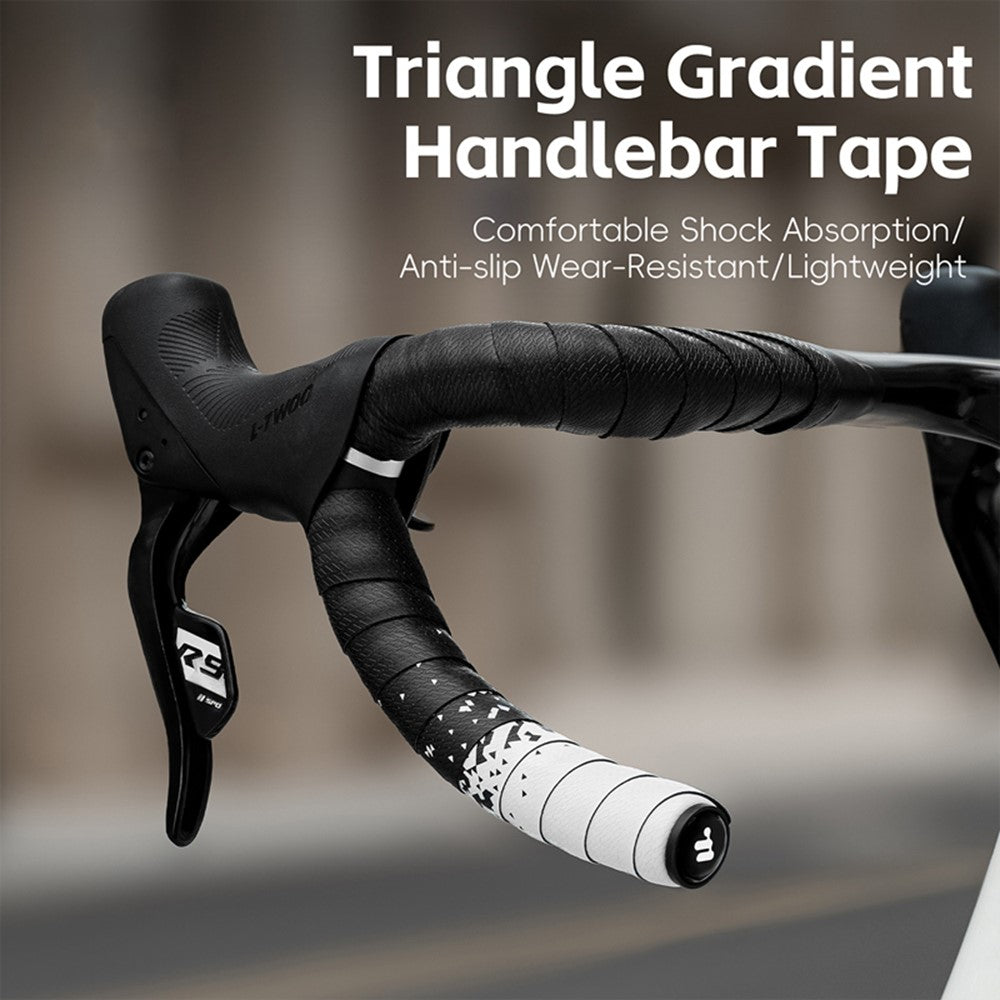 WEST BIKING YP0804093 1 Pair Bicycle Handlebar Tape Gradient PU + EVA Anti Slip Shock Absorbing Bike Grip Straps