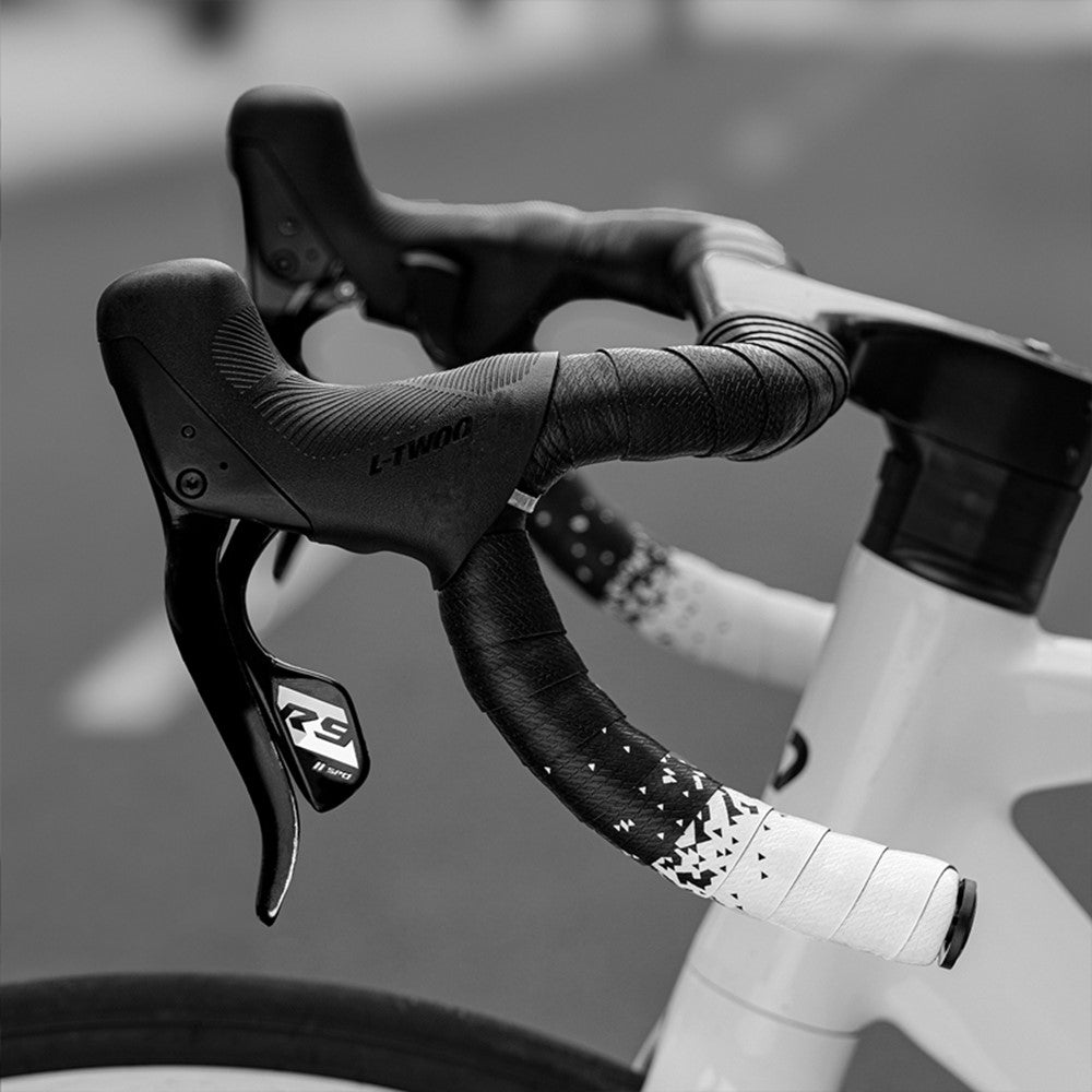 WEST BIKING YP0804093 1 Pair Bicycle Handlebar Tape Gradient PU + EVA Anti Slip Shock Absorbing Bike Grip Straps