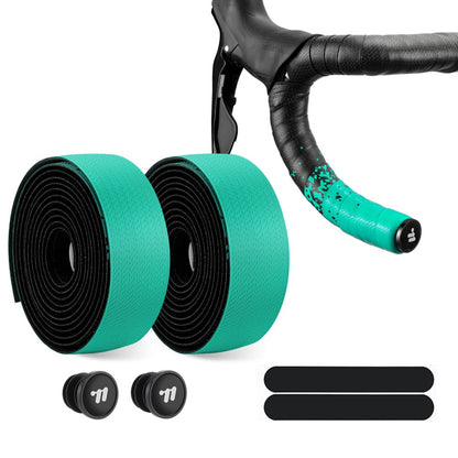 WEST BIKING YP0804093 1 Pair Bicycle Handlebar Tape Gradient PU + EVA Anti Slip Shock Absorbing Bike Grip Straps