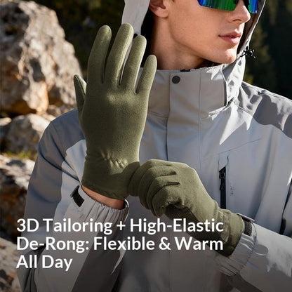 DB80 Outdoor Thermal Fleece Anti Slip Gloves Windproof Winter Touchscreen Mittens for Hiking Cycling