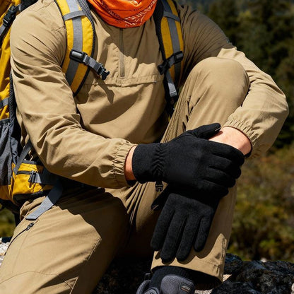 DB80 Outdoor Thermal Fleece Anti Slip Gloves Windproof Winter Touchscreen Mittens for Hiking Cycling