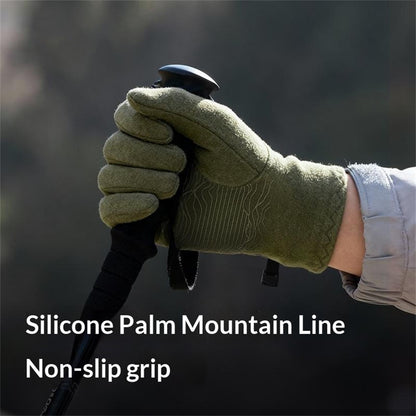 DB80 Outdoor Thermal Fleece Anti Slip Gloves Windproof Winter Touchscreen Mittens for Hiking Cycling