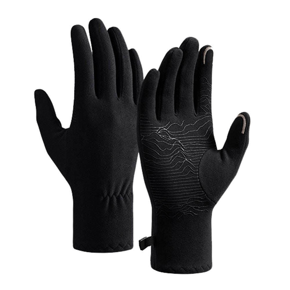 DB80 Outdoor Thermal Fleece Anti Slip Gloves Windproof Winter Touchscreen Mittens for Hiking Cycling