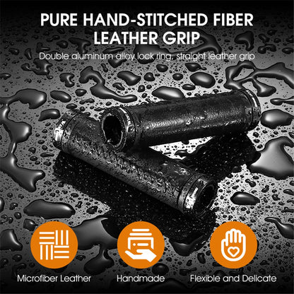 WEST BIKING YP0804065 One Pair Bike Handlebar Grip Cover Non-Slip Soft Leather Bicycle Handlebar Sleeve