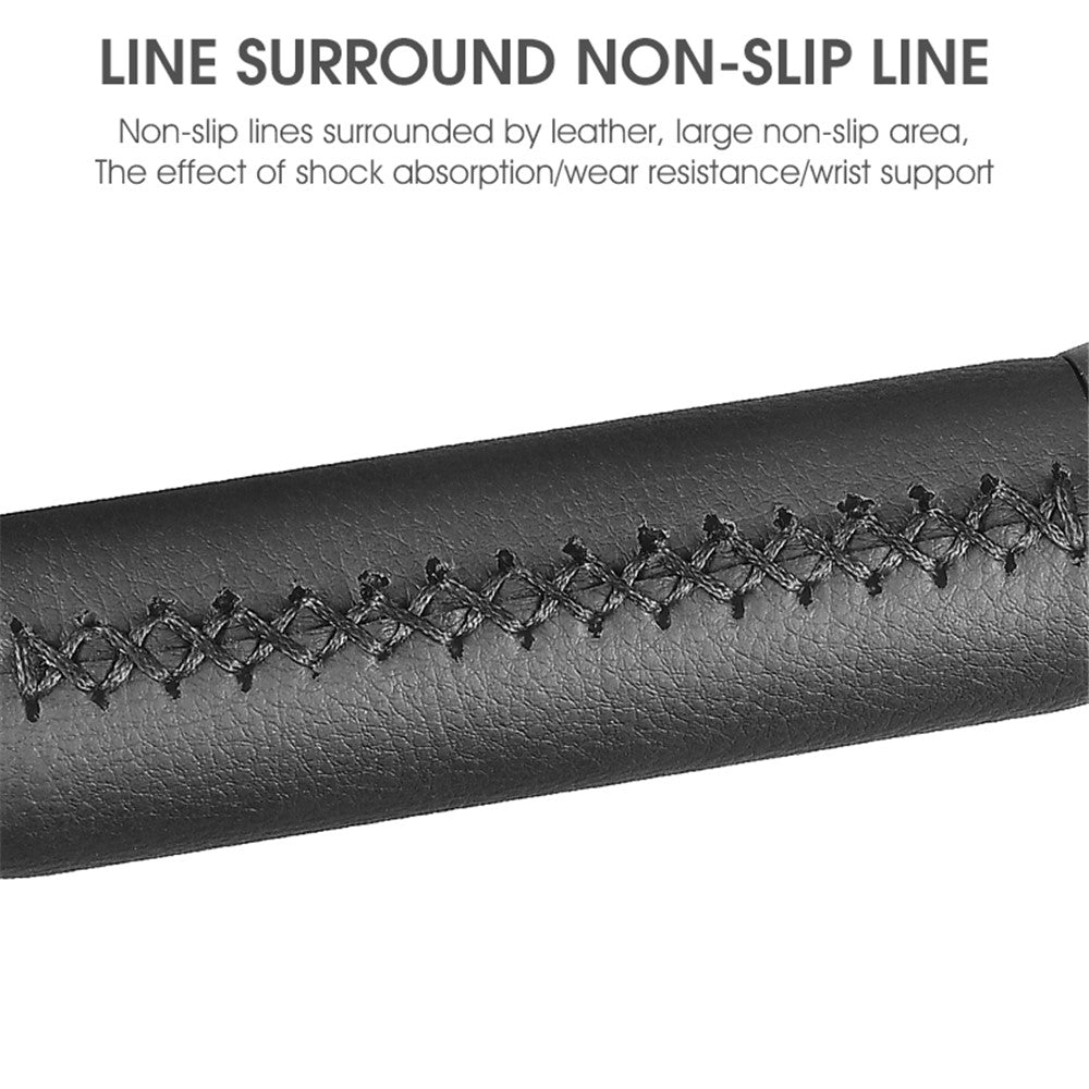 WEST BIKING YP0804065 One Pair Bike Handlebar Grip Cover Non-Slip Soft Leather Bicycle Handlebar Sleeve