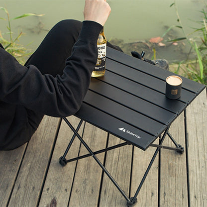 SHINETRIP A292-G0S Portable Outdoor Camping Table Aluminum Alloy Foldable Desk Table, Size S