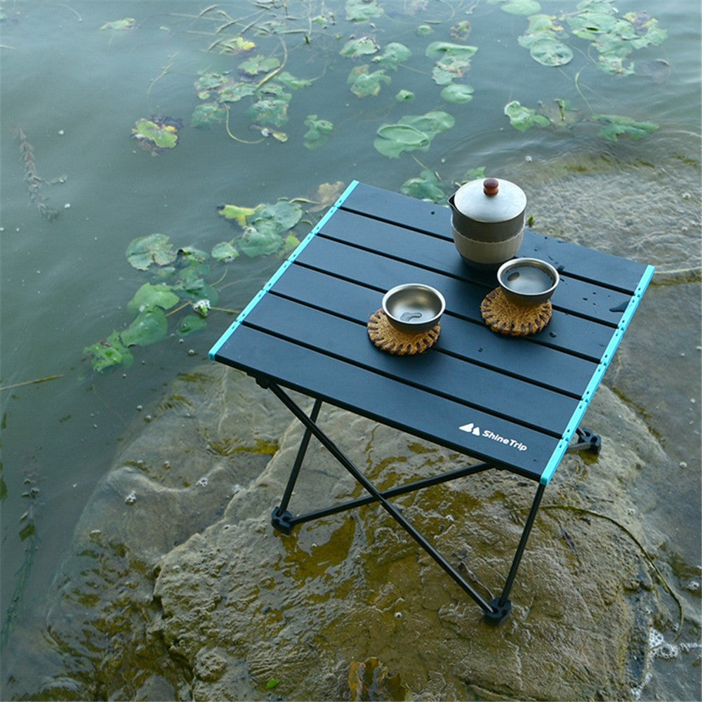 SHINETRIP A292-H0S Folding Camping Table Aluminum Alloy Desk for Outdoor Picnic BBQ, Size S