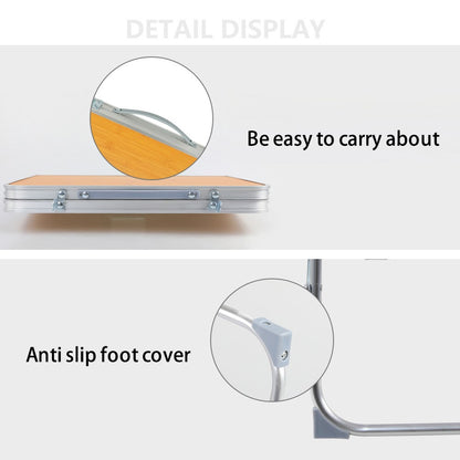 AOTU AT6771 Outdoor Camping Picnic Portable Folding Table MDF Board + Aluminum Alloy Small Table