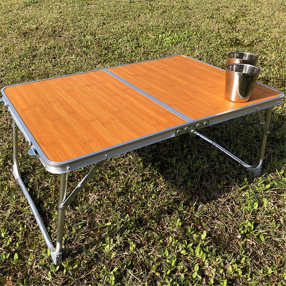 AOTU AT6771 Outdoor Camping Picnic Portable Folding Table MDF Board + Aluminum Alloy Small Table