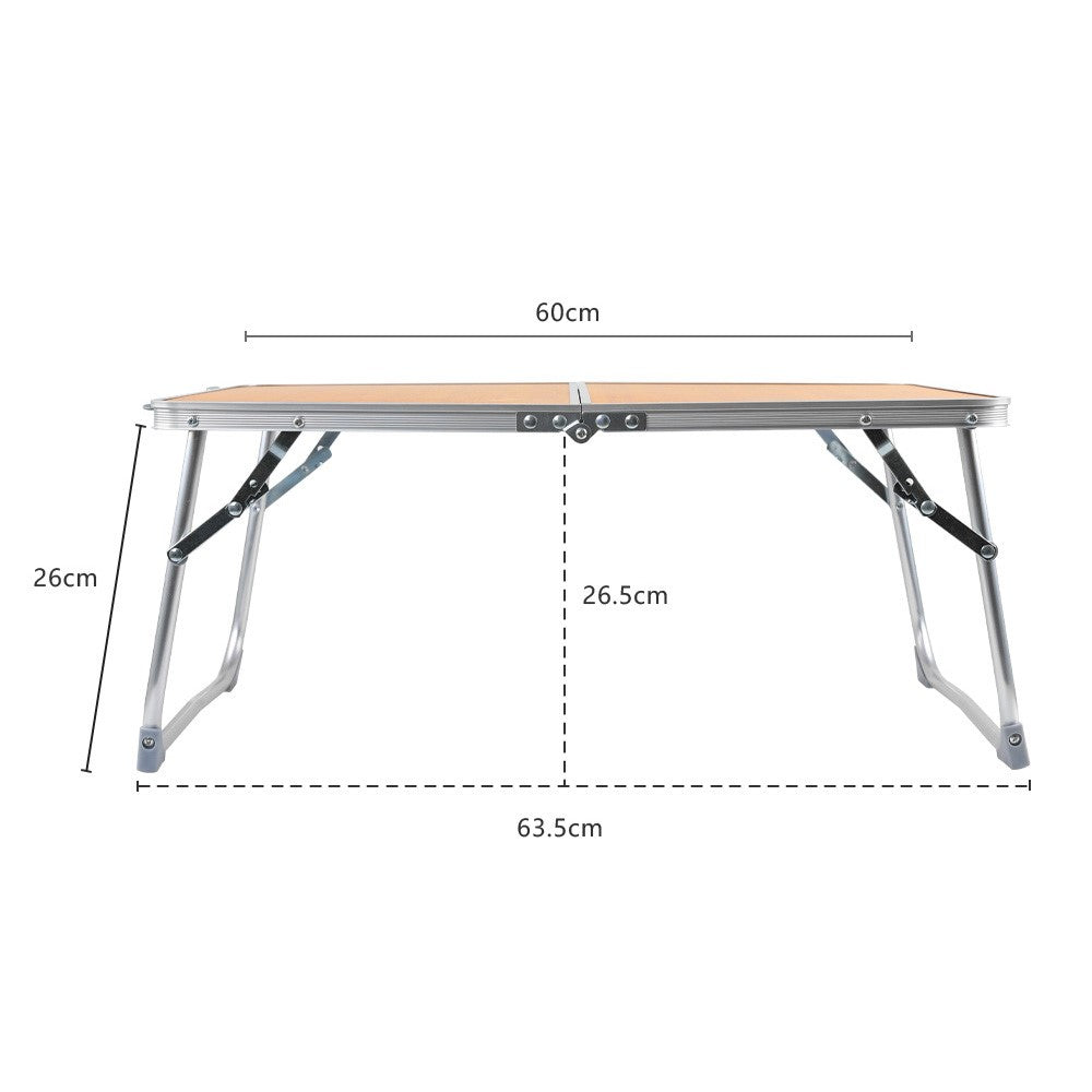 AOTU AT6771 Outdoor Camping Picnic Portable Folding Table MDF Board + Aluminum Alloy Small Table