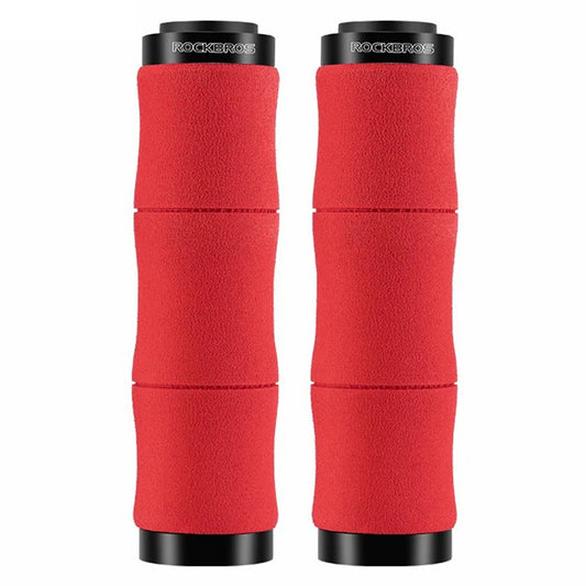 ROCKBROS 40720005001 1 Pair Bamboo Joint Handlebar Grips with Dust Plug EVA Sponge Bicycle Handle Cover