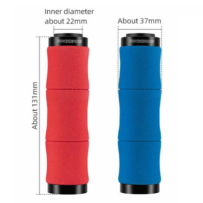 ROCKBROS 40720005001 1 Pair Bamboo Joint Handlebar Grips with Dust Plug EVA Sponge Bicycle Handle Cover