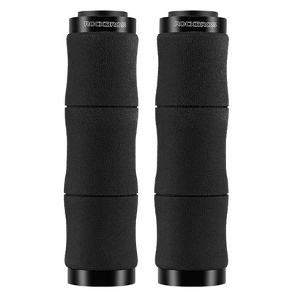 ROCKBROS 40720005001 1 Pair Bamboo Joint Handlebar Grips with Dust Plug EVA Sponge Bicycle Handle Cover