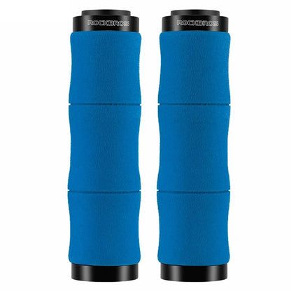 ROCKBROS 40720005001 1 Pair Bamboo Joint Handlebar Grips with Dust Plug EVA Sponge Bicycle Handle Cover