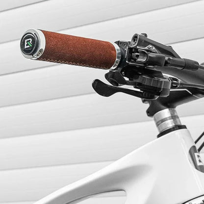 ROCKBROS 1 Pair Suede Genuine Leather Bicycle Handlebar Sleeve 2.2CM Handle Grip Cover