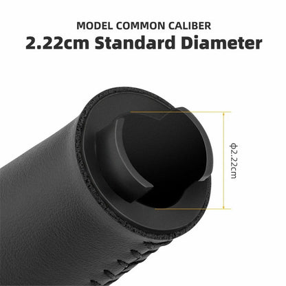 ROCKBROS 1 Pair Shock Absorption Bike Handlebar Grip Cover Leather+Silicone+Aluminum Alloy Bicycle Handlebar Sleeve
