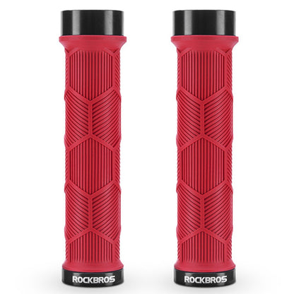 ROCKBROS 2023-14A 1 Pair Handlebar Grips with Reflective End Plugs Bicycle Handle Cover