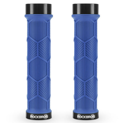 ROCKBROS 2023-14A 1 Pair Handlebar Grips with Reflective End Plugs Bicycle Handle Cover