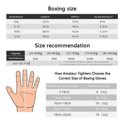 AIBEIJIAN 10oz Wave Pattern Boxing Gloves for Teenager Kickboxing PU Mitts