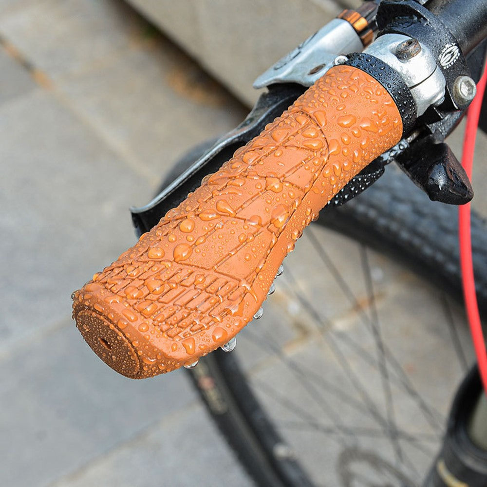 YAH088 1 Pair Bike Handlebar Grip Rubber Shock Absorption 22.2mm Anti-slip Bicycle Handlebar Grips