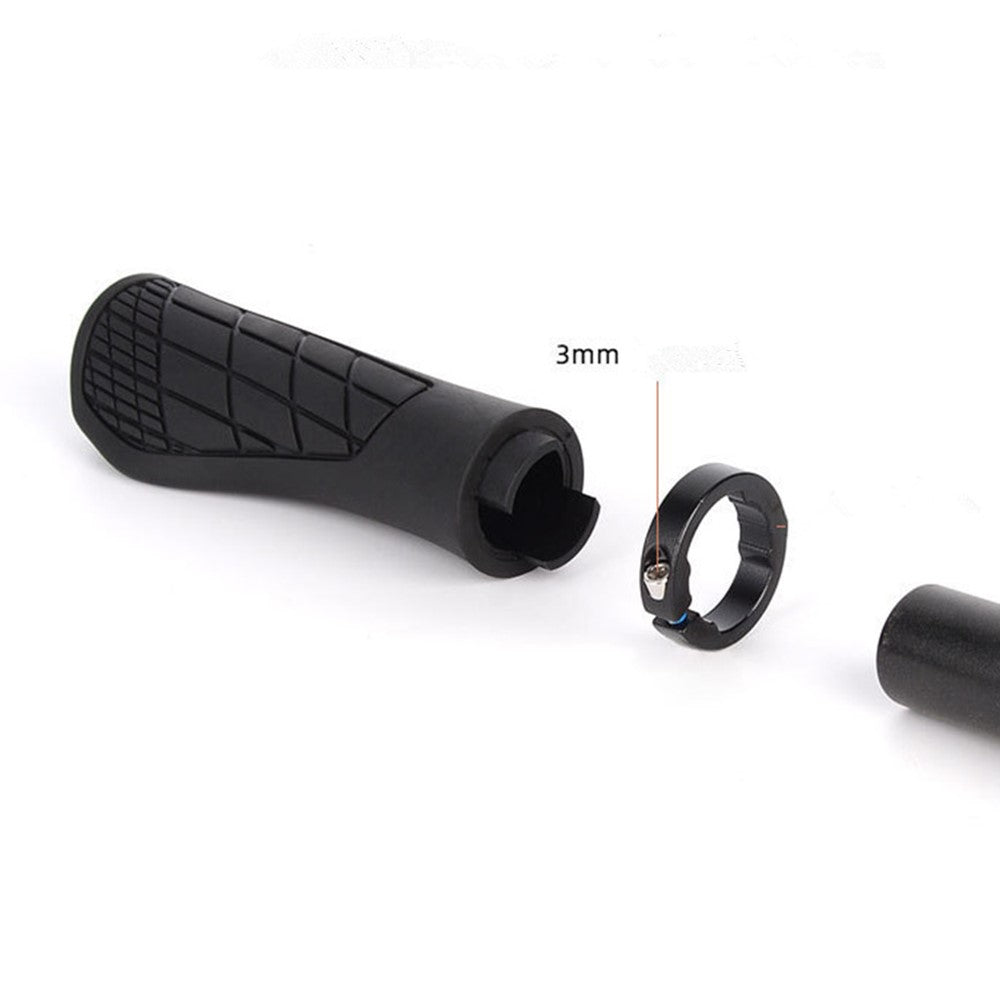 YAH088 1 Pair Bike Handlebar Grip Rubber Shock Absorption 22.2mm Anti-slip Bicycle Handlebar Grips