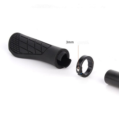 YAH088 1 Pair Bike Handlebar Grip Rubber Shock Absorption 22.2mm Anti-slip Bicycle Handlebar Grips