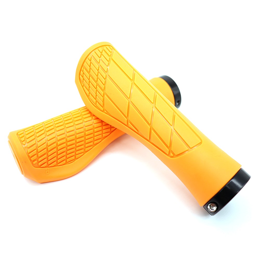 YAH088 1 Pair Bike Handlebar Grip Rubber Shock Absorption 22.2mm Anti-slip Bicycle Handlebar Grips
