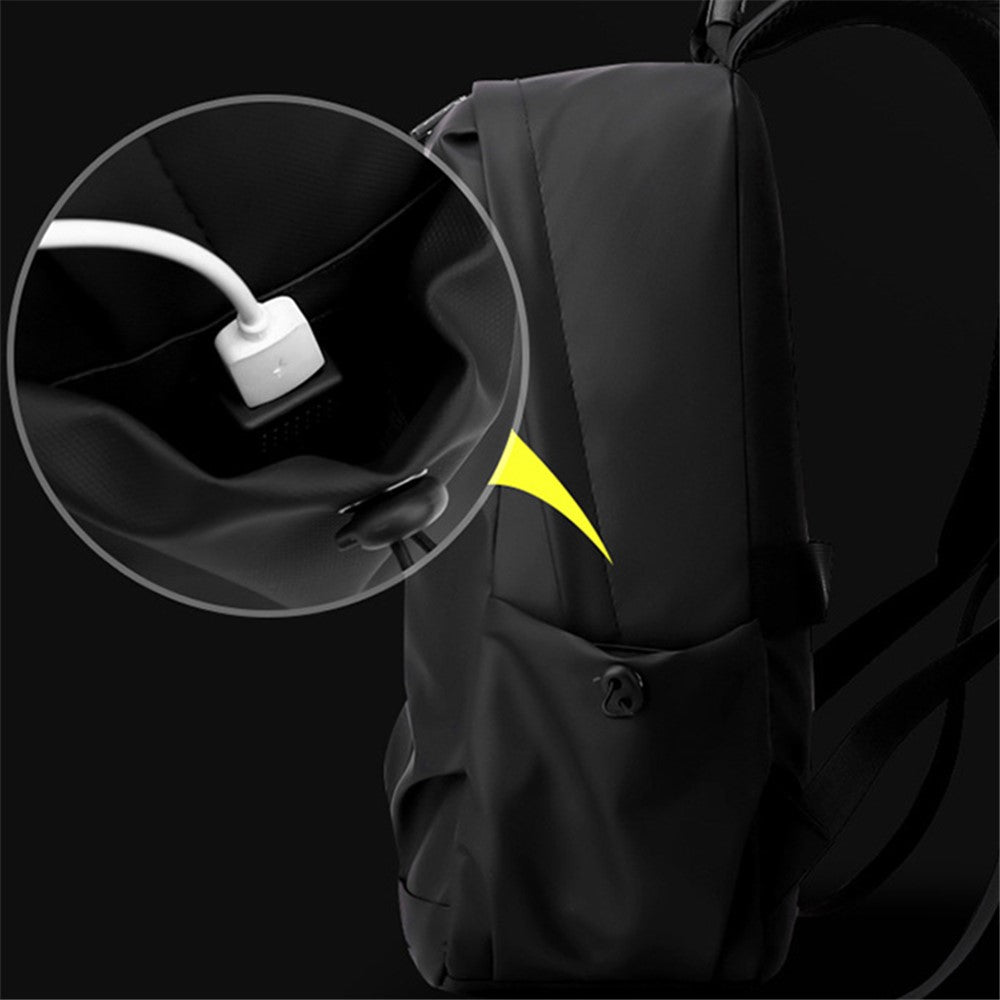 WEPOWER 1261 Travel Backpack Waterproof Nylon Shoulder Bag with External USB Port, 43x13x29cm