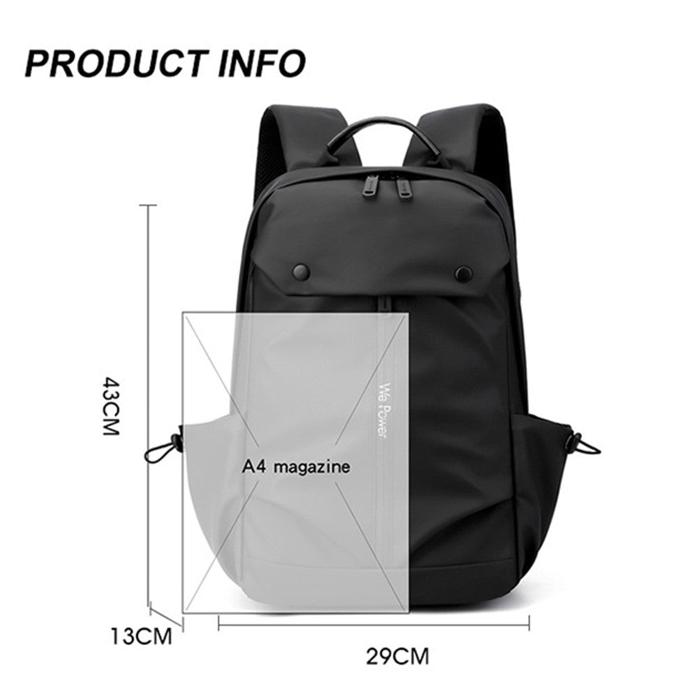 WEPOWER 1261 Travel Backpack Waterproof Nylon Shoulder Bag with External USB Port, 43x13x29cm