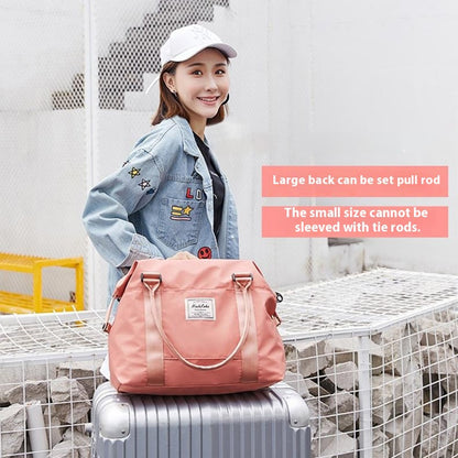 HINDUL Travel Duffel Tote Bag Waterproof Weekender Bags with Trolley Sleeve Size: 44*15*34cm