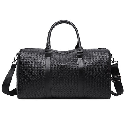 45x21x24cm Waterproof Gym Bag PU Leather Duffle Bag Weekend Overnight Crossbody Bag Handbag