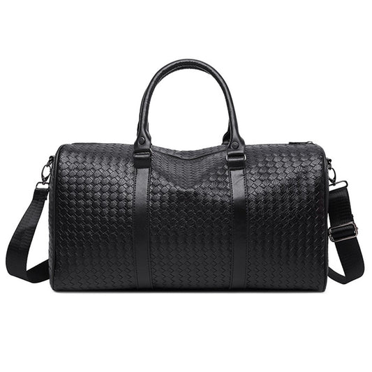 45x21x24cm Waterproof Gym Bag PU Leather Duffle Bag Weekend Overnight Crossbody Bag Handbag